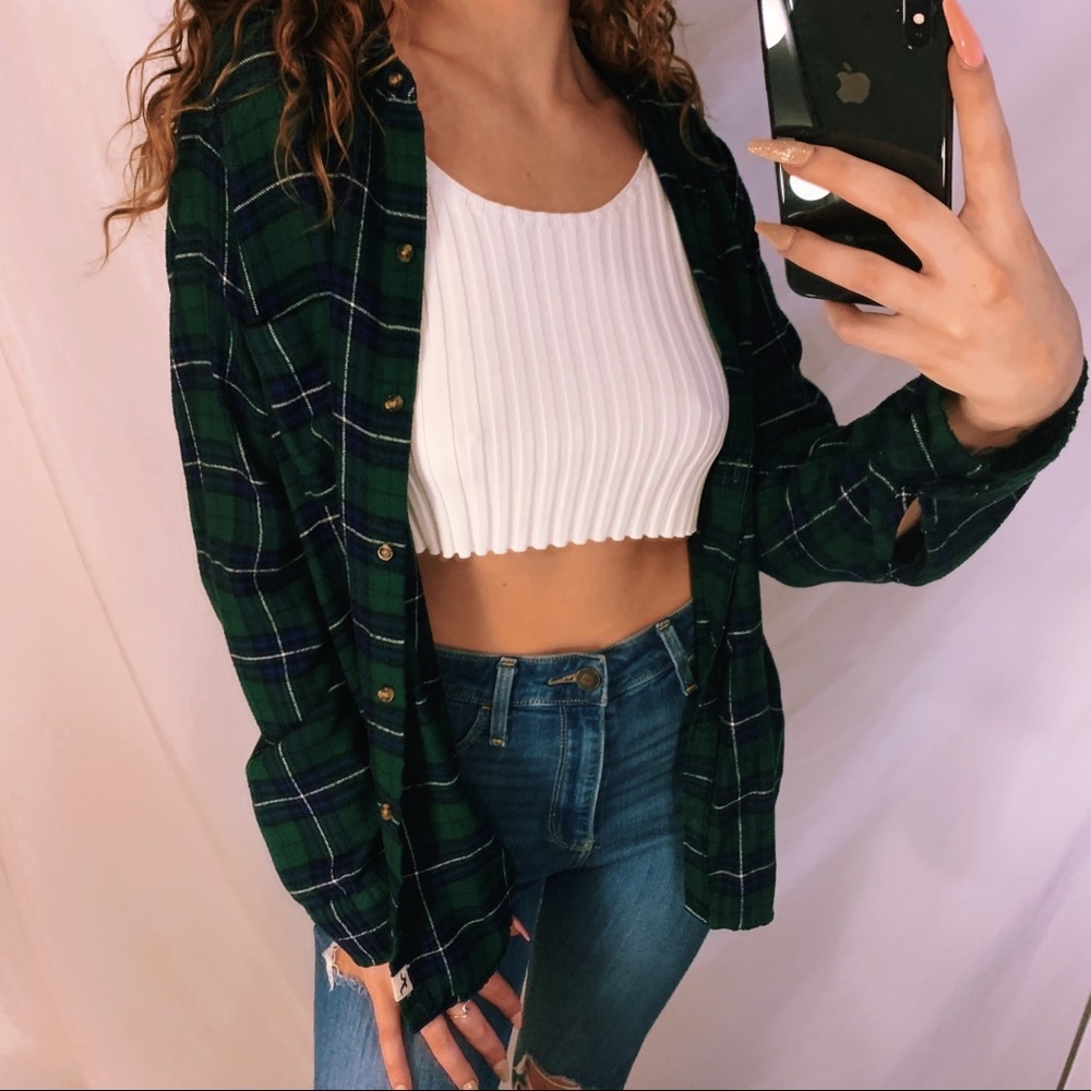 💙💚Hollister Boyfriend Fit Flannel💚💙